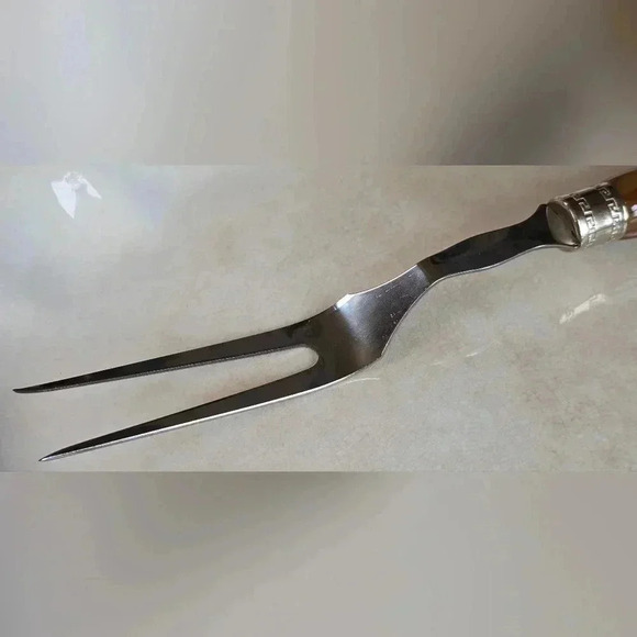 Vintage Westall Richardson Sheffield Carving Set Stainless Marbled Bakelite MCM - Picture 10 of 16